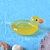 Mini Luminous Swimming Ring Miniature Funny Animals Micro Landscape Ornaments For Fish Tank Car Decorations Home Desk Decor