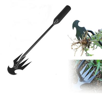 2 Stück Unkrautstecher Werkzeug, Unkrautentferner Artefakt 4 Zähne Doppelfunktion Manuelle Unkrautstecher Multifunktionales Hand-Ausreißwerkzeug für Garten Hof Bauernhof (11 Zoll+20 Zoll)