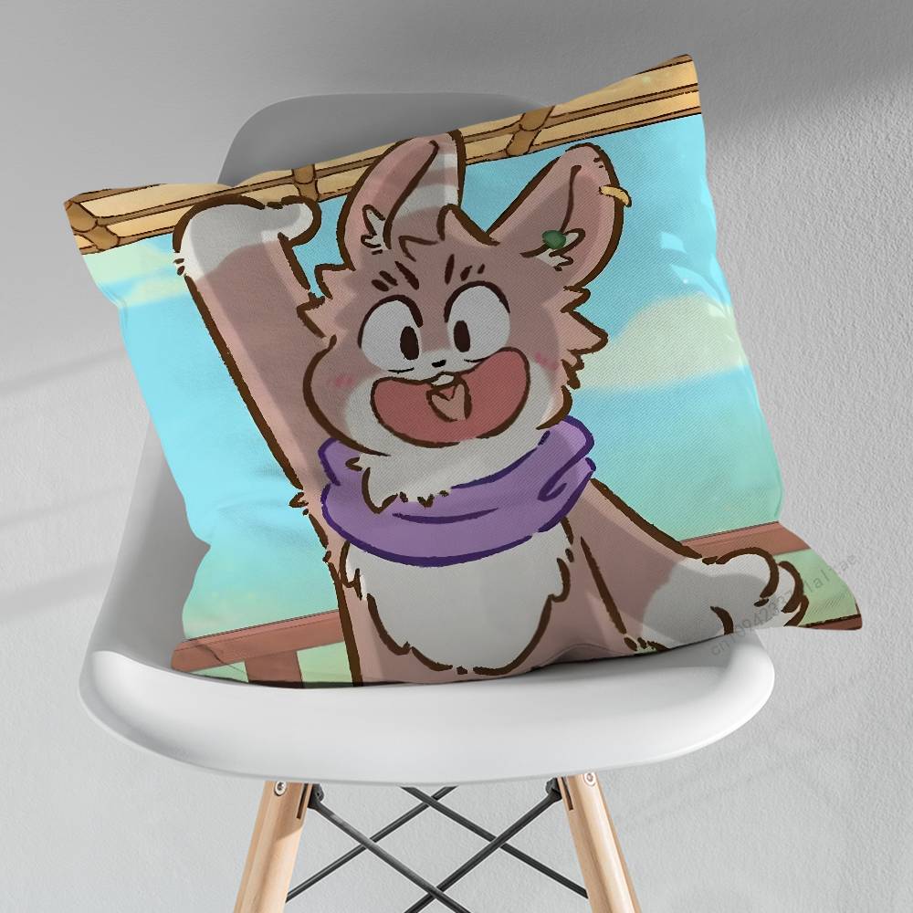 Furry Fabulous Beasts Throw Pillow Case Living Room Sofa Cushion Cover For Home Bedroom Decoration Protector