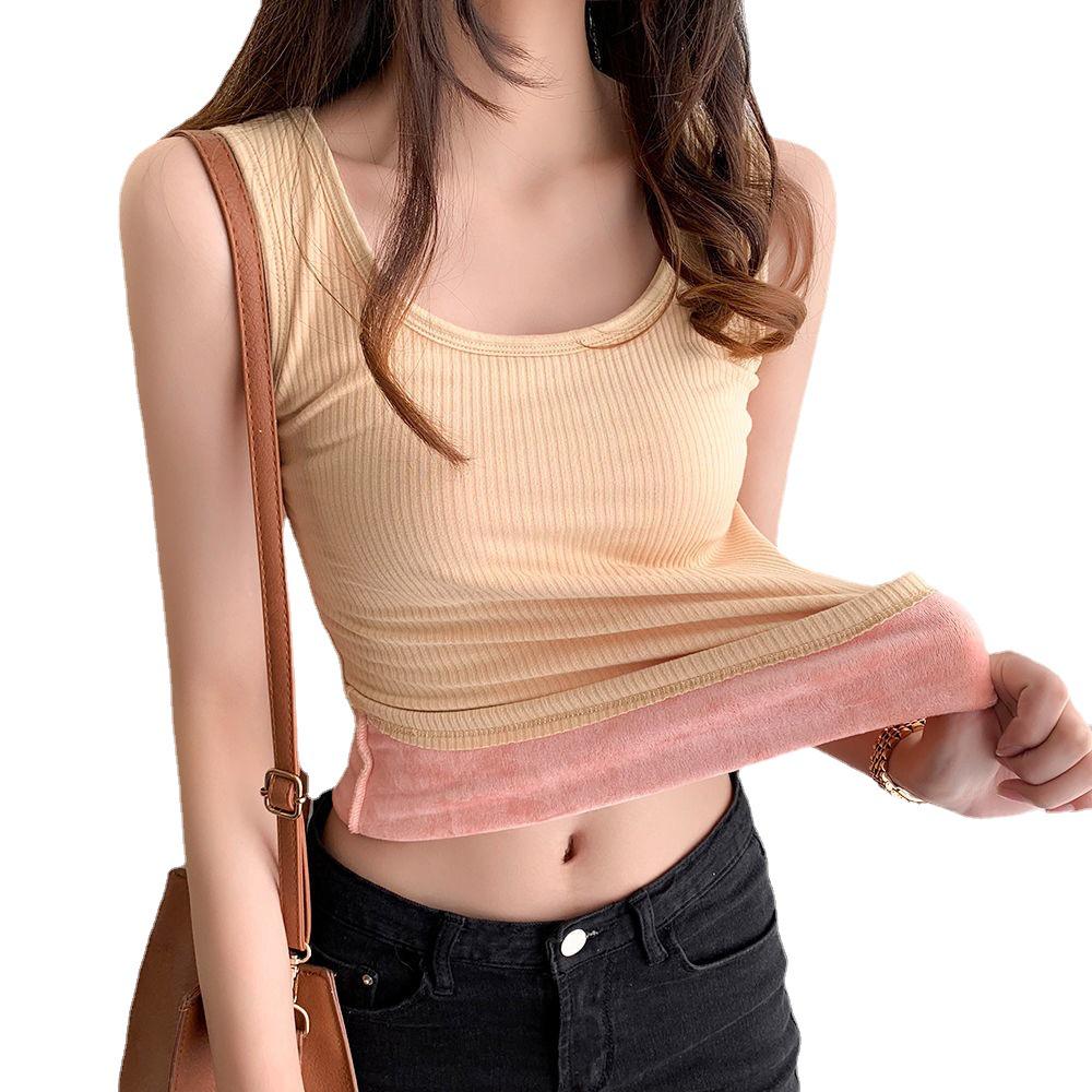 Damska kamizelka slim fit z podszewką z polaru - Ciepła warstwa na jesień/zimę