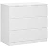 Commode 3 tiroirs - HOMCOM - Meuble de rangement épuré pour chambre - 80 x 39 x 73 cm