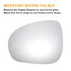X AUTOHAUX Car Rearview Left Driver Side Mirror Glass Replacement with Backing Plate, Convex Heated White Glass for Fiat 500X 2015-2022.