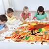 Thanksgiving Giant Coloring Poster Tablecloth 72 x 35.5 Inch Giant Drawing Paper Crafts for kids Turkey Themed Coloring Poster Thanksgiving Paper