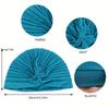 6pcs Soft & Cozy Womens Pleated Turban Caps - Elastic, Comfortable, Unscented Headwraps for Chemo, Solid Colors, Variety Pack Fo