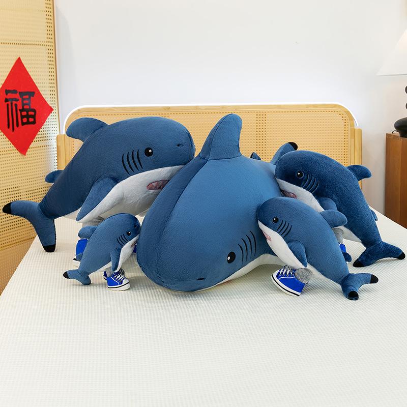 New Shanhaijing Shark Doll Wearing Shoes Plush Toy Fish Doll Funny Birthday Gift