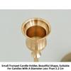 3Pcs Set of Elegant Candle Holders in Electroplated Aluminum Features Different Height for Versatiled Display
