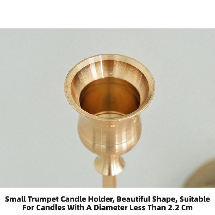 3Pcs Set of Elegant Candle Holders in Electroplated Aluminum Features Different Height for Versatiled Display