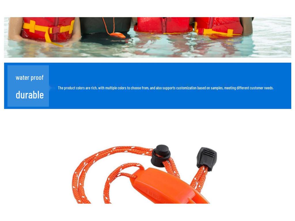 Fluier de Supraviețuire Impermeabil cu Frecvență Dublă și Șnur - Fluier de Siguranță pentru Exterior cu Sunet Acut, Fabricat din ABS Ecologic.