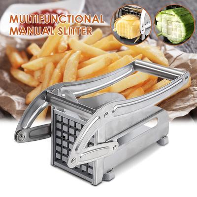 Paslanmaz Çelik Patates Dilimleyici Patates Kızartması Makinesi Patates Kesici Patates Kızartması Kesici Makinesi Mutfak Manuel Sebze Aleti