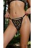 String sans coutures imprimé léopard taille basse avec gousset doux en coton
