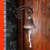 Campana de Puerta de Hierro Fundido Estilo Rústico Acabado Envejecido Campanas para Cena al Aire Libre Entrada