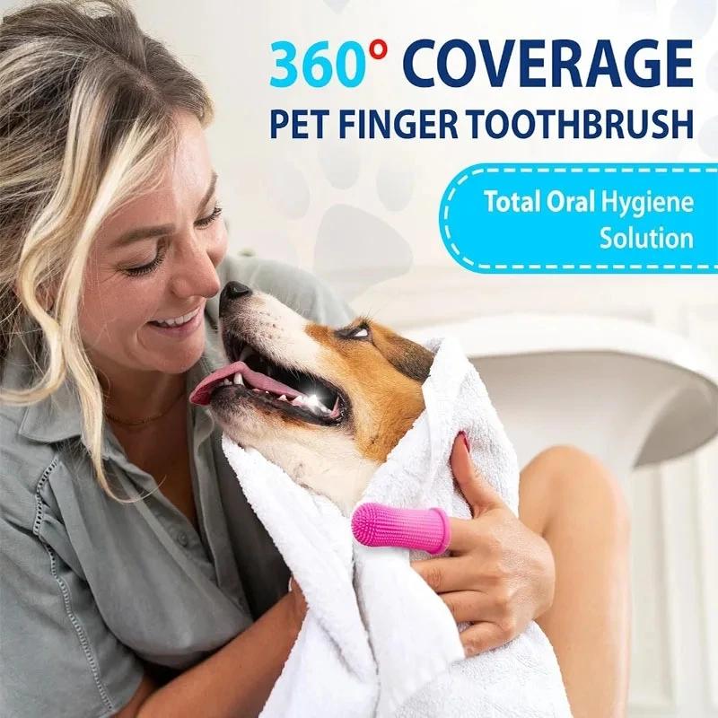 Pet Finger Cots Toothbrushes Cat and Dog Universal Cleaning Teeth Oral Care Teeth Brushing Stone Cleaning Tools Pet Products Pet