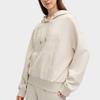 FILA Milano Series Simple Comfortable Hooded Sweatshirt Women sweatshirt Light-Khaki Flower-Gray F11W515205FLK