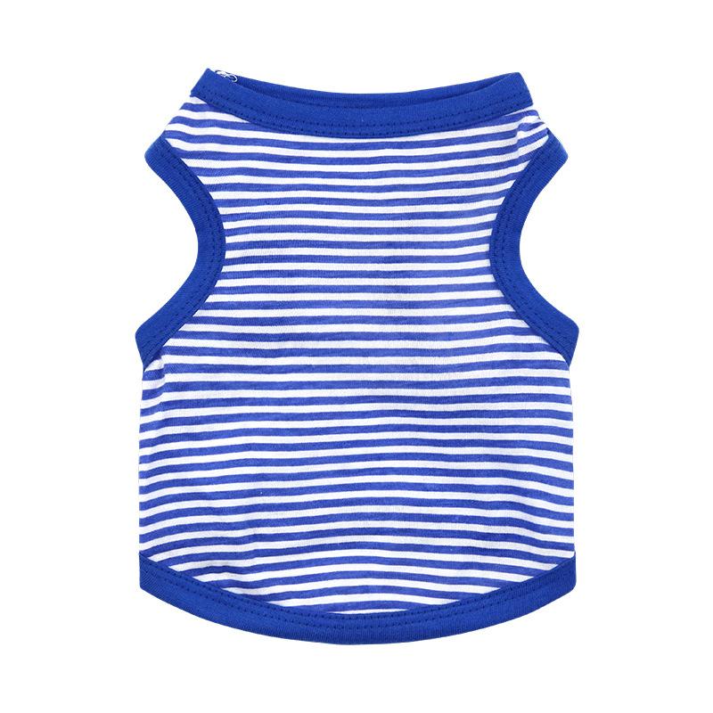 Striped & Printed Dog Tank Tops, Breathable Cotton Pet Sleeveless Shirts for Small Dogs Cats