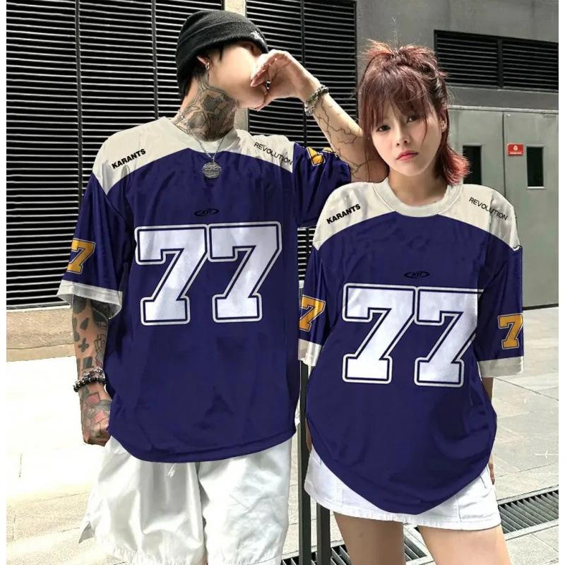 

Unisex Casual Loose Fit American High Street Basketball Jersey T-shirt 4XL