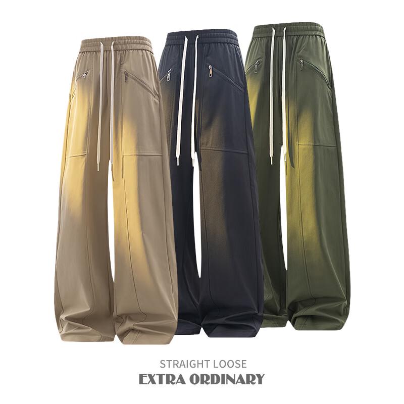 

TOM ADAM Men s Paneled Loose Straight-Leg Cargo Pants XL