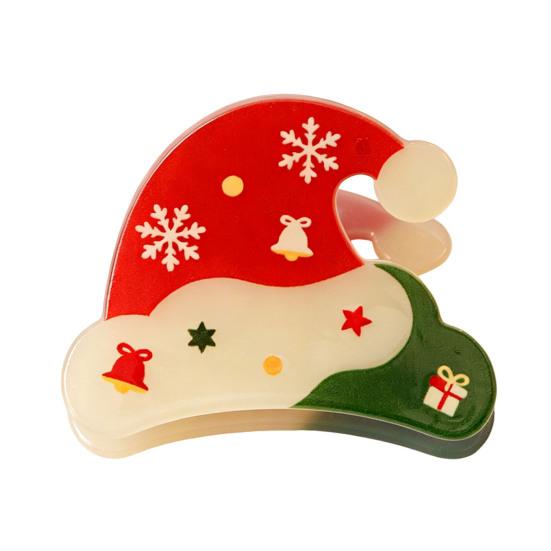 Holiday Gift Ideas for Women Christmas Cartoon Hair Claw Clip, Cute Clip Women, Non-slip Secure Grip Clips Half-tied Strong Hold Acrylic Accessories