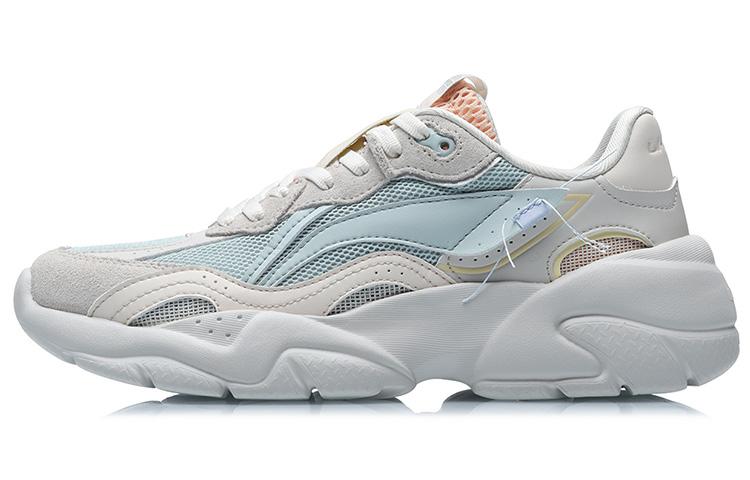 Женские низкие беговые кроссовки Li Ning Светло-голубые Серые AGCR166-2 35