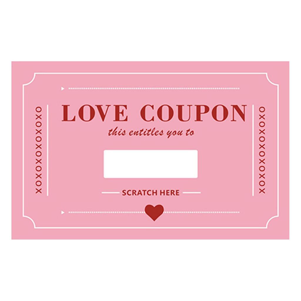 30Pcs Scratch-Off Love Coupons Multi-Purpose Couple Scratch Off Cards Dating Scratching Card Anniversary Creative Gifts