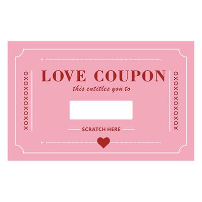 30Pcs Couple Scratch Off Cards Multi-Purpose DIY Expressing Love Voucher Love Note Game Tickets for Valentines Day Wedding