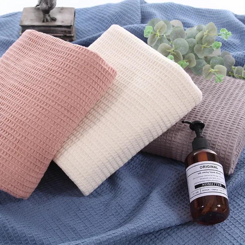 105x150CM Adult Waffle Bath Towel Body Towel Lady's Blanket 100% Cotton Men's Extra Large Beach Towel Free Shipping High Quality