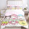 3pcs Dart Sanrio Character Design Print Bedding Set (1 Cover + 2 Pillowcases, Without Inserts),  Soft and Comfortable W024