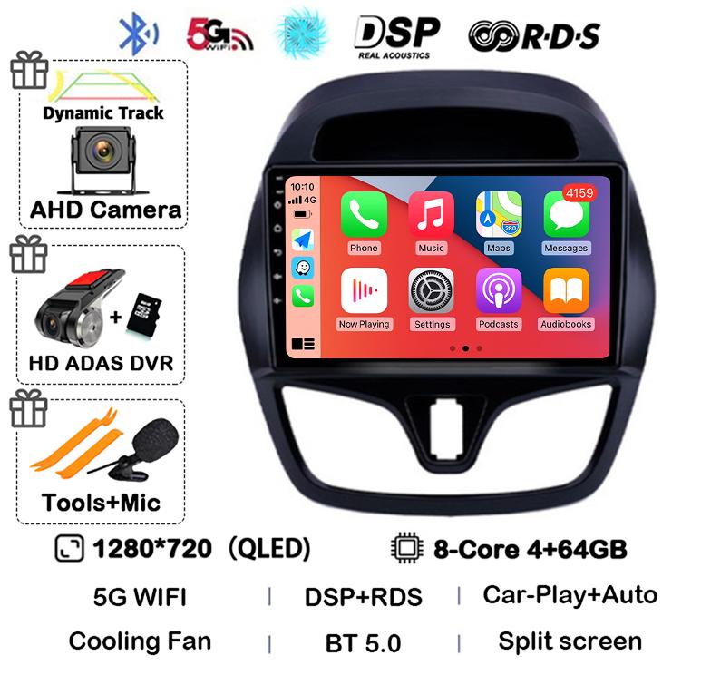 Android 14 Wireless Carplay Auto Car Radio For Chevrolet Spark 2015 2016 2017 2018 Multimedia Video Player GPS Navigation Stereo