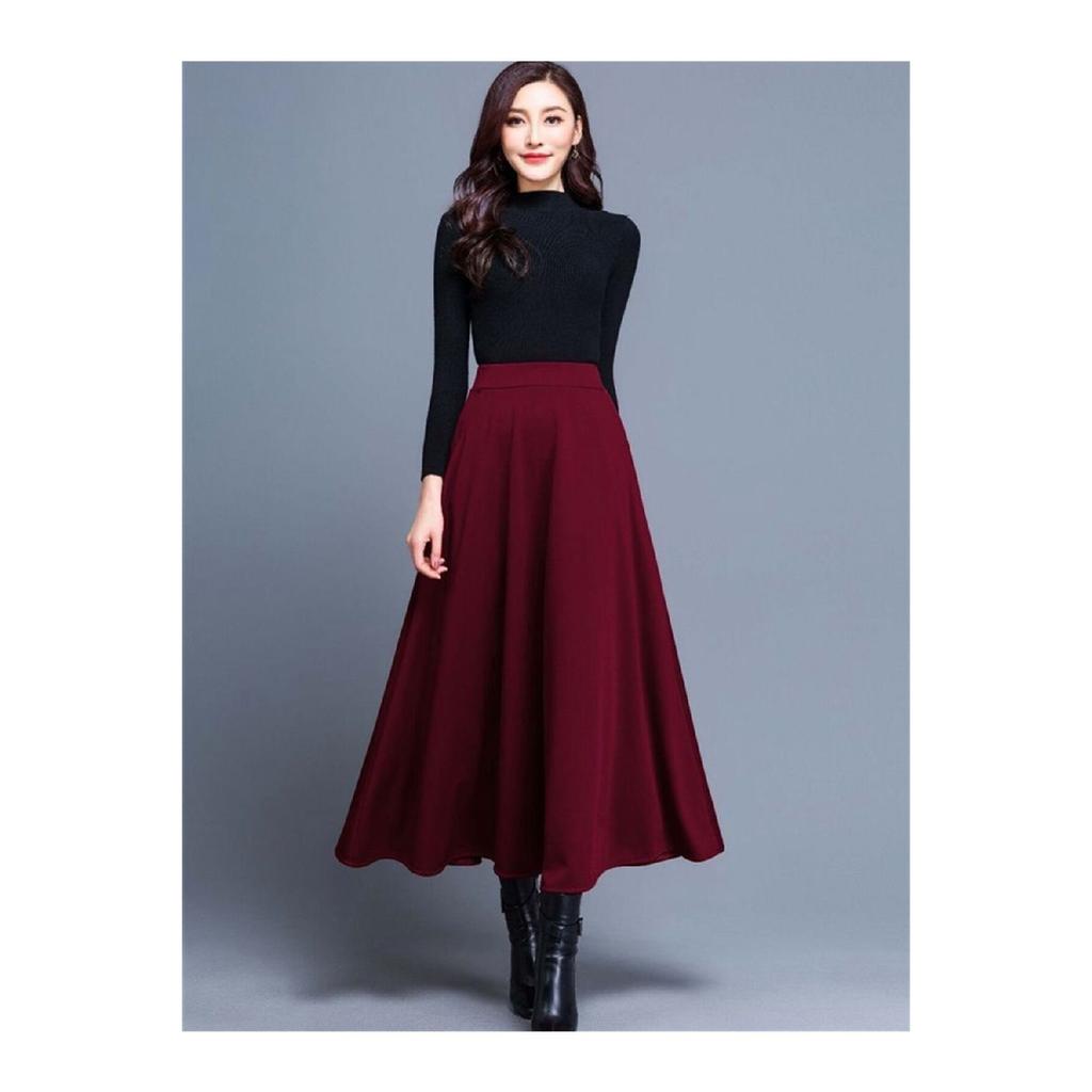 Puff Scuba Flare Skirt
