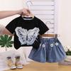 Girls Summer Fashion 2 Piece Set Thin Short Sleeve Shorts Cute Baby Outfit