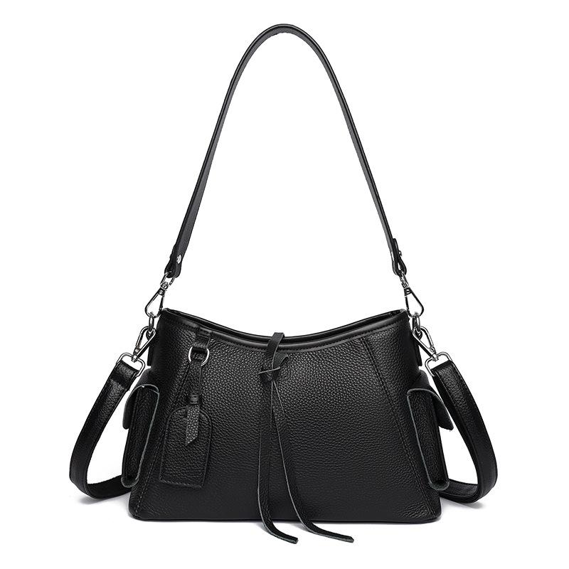 Genuine Leather High-end Underarm Bag Large-capacity Cowhide Single-shoulder Crossbody Bag