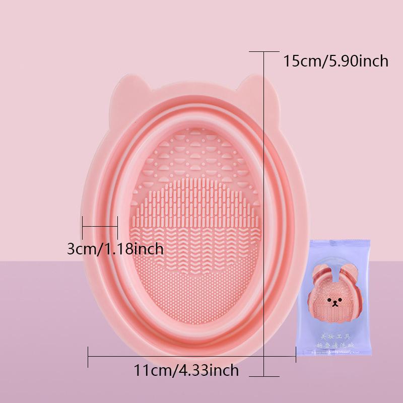 Makeup Brush Cleaner Cleaning Bowl Brush Tool Set Thorough Cleaning Without Hurting Bristles Wet & Dry Powder Puff Dry Cleaner