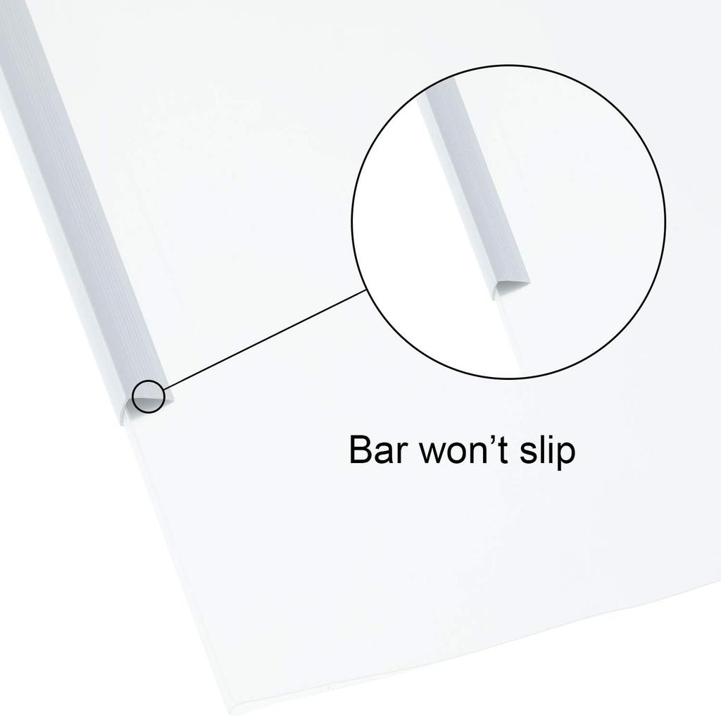 10 Pieces Binding Bars Slide Grip Binding Bars for School and Office Report Cover A4 Spine, 12 Inch, 40 Sheet Capacity