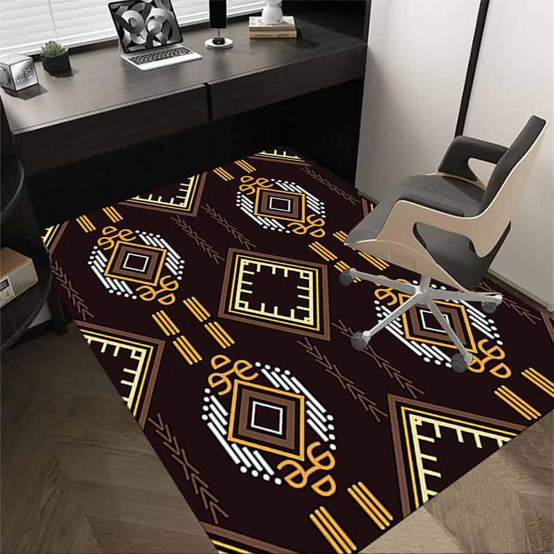 

1 шт. Геометрический узор Алмазный Очень Большой Нескользящий Ковер для пола, Офис, семья, спальня, Студия - Ковер большого размера Ковер для помещений, Яркие цвета - W247 60cm by 90cm