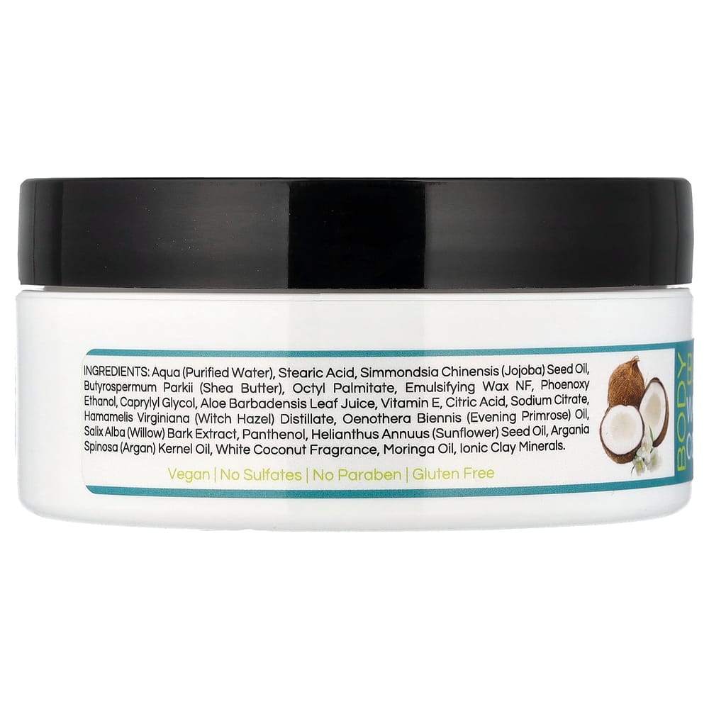 Zion Health Adama Argan Oil Infused White Coconut Body Butter, 4 oz (118 g)