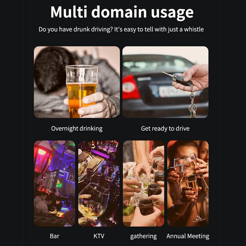 Bafômetro Testador de Álcool Bafômetro de Bolso Preciso Testador de Álcool no Sangue Bafômetro Pessoal Leve Álcool no Hálito