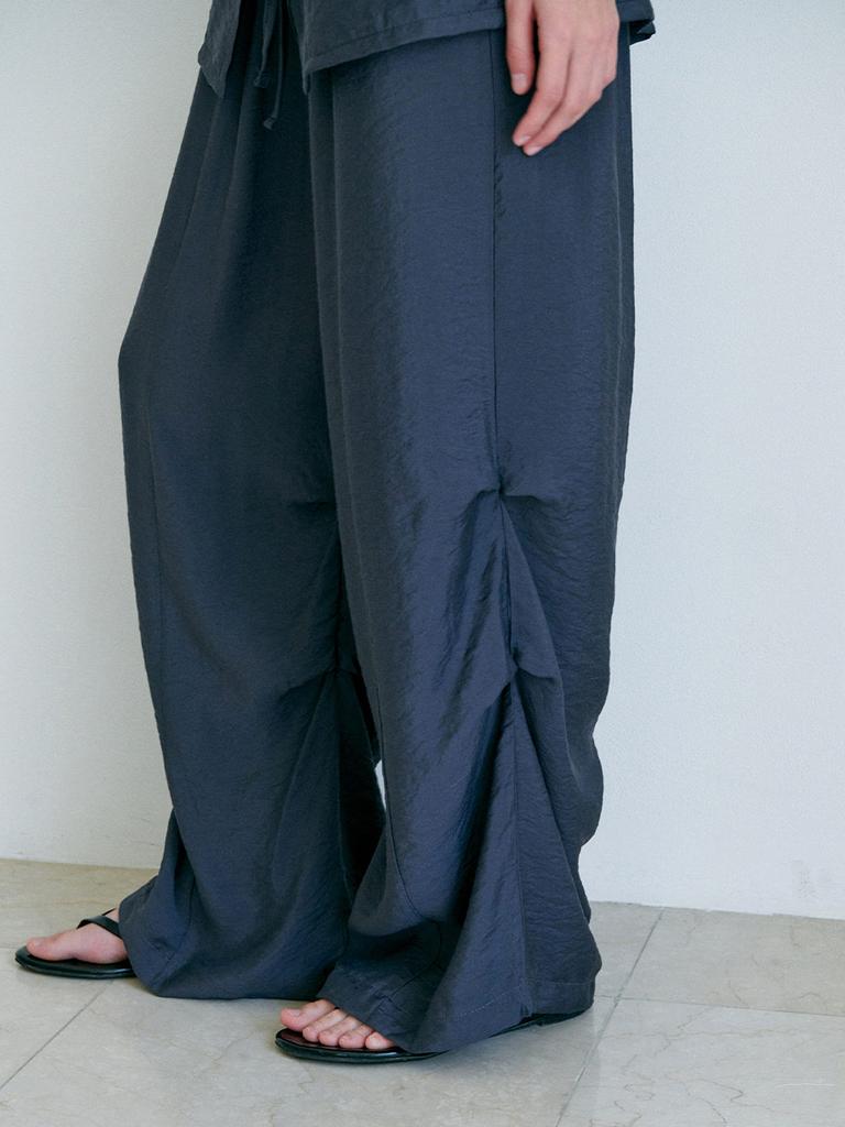 Moi Fair Layered Skirt Pants / Charcoal