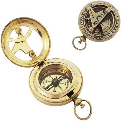 Push Button Brass Pocket Compass 5.08 Cm