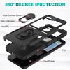 Protective Case - BOOLING - for Samsung Galaxy Z Flip 7 FE - Rigid Shockproof - Black - 360° Stand