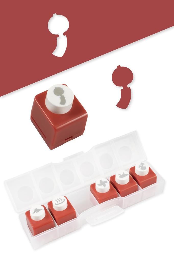 Mini Craft Punch Set, Azuki Bean, 6-Piece Set, Japan Selection, CN12811