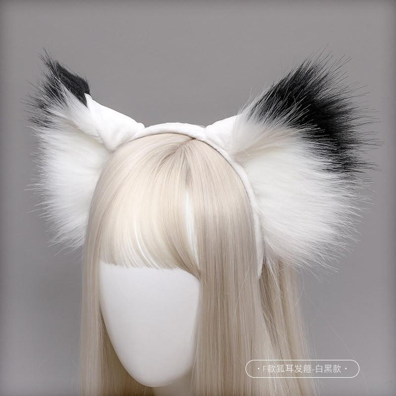 Handgefertigtes Fuchs-Ohren-Haarband Cosplay Kostüm Party Halloween Accessoire Süßer Kawaii Stil