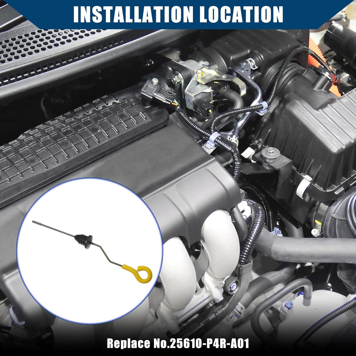 

No.25610-P4R-A01 / Atf Dipstick for Honda Civic 1992-2000 for Honda CR-V 1997-2001 / Dipstick/Durable/Metal / 1 Pc/Black