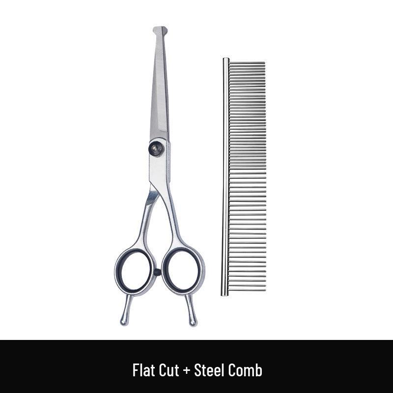 Professional Dog Grooming Scissors Set - Curved Shears for Pet Hair Trimming