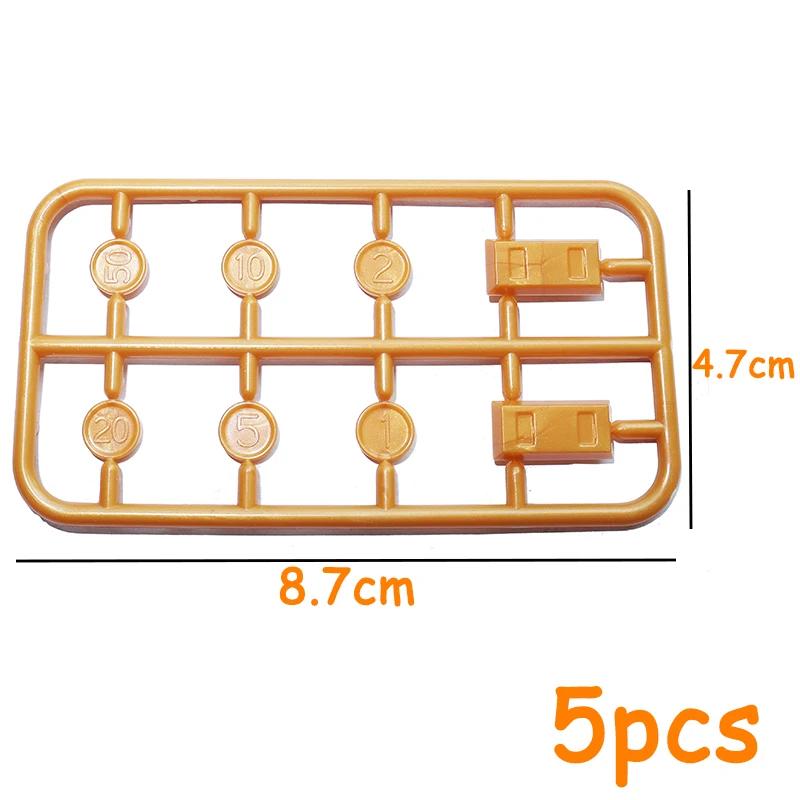 Non-Toxic Building Block City Treasure Chest Gem Box Gold Silver Diamond Dollar Cents Money Coins Cash Bricks Accessory Printed Moc Toy