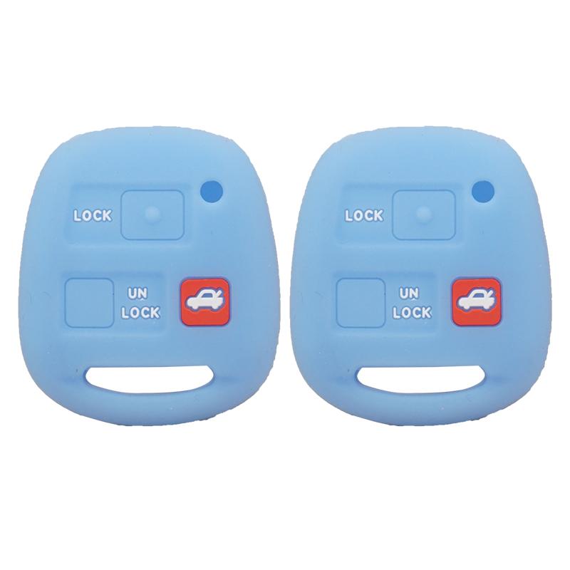 Cocolockey Silicone Car Key Cover Case Shell Fob Fit For Lexus For Toyota Remote Key Holder 3 Buttons Protector Car Accessory