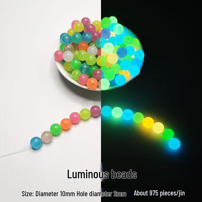 Acrylic Barrel Candycolored Beads Luminous 6x8mm Glowinthedark Diy Accessories