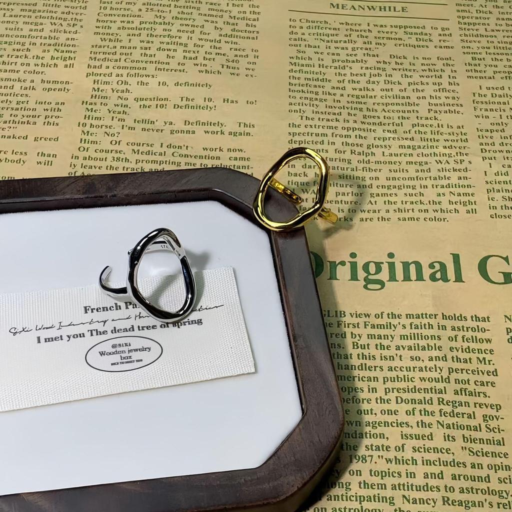 Korean Style Minimalist Irregular Hollow Women's Ring