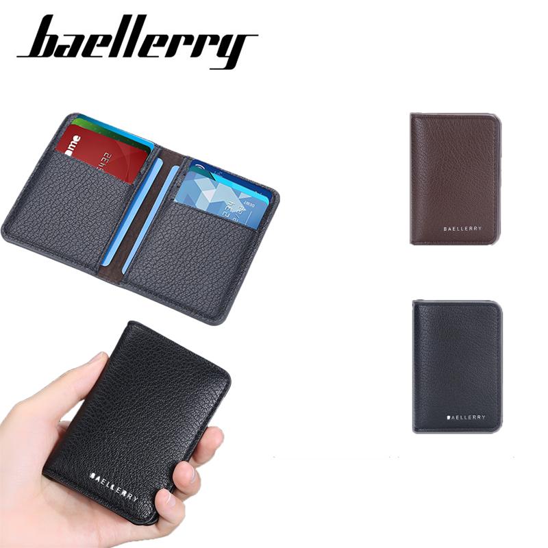 Slim Folding Wallet Men Soft Leather Card Wallets Mini Credit Card Holders Thin Card Purse Small Bags for Women Men Wallet