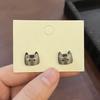 1 Paar Damen Ohrstecker Imitation Kristall Farbverlauf Cartoon Katze Design Ohrstecker Schmuck Geschenk