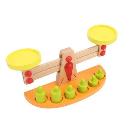 Kleinkindwaagen Mathespielzeug Holzpädagogische Waage Zählspiel für Frühes Lernen Vorschulkinder