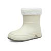 Rain Shoes Women's Fashion Wear Rain Waterproof Non-slip Soft Sole Student Short Rain Boots Velvet Warm Water Shoes